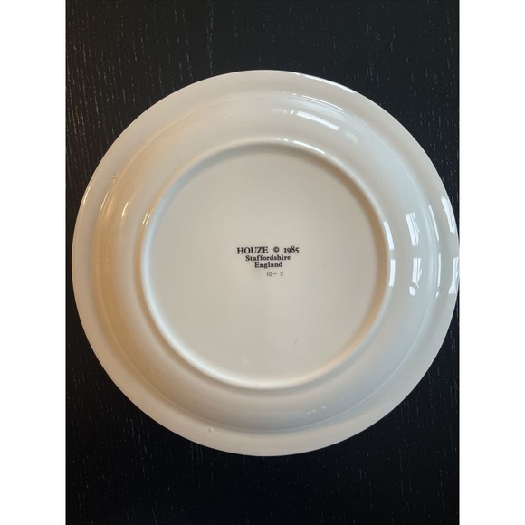 Houze England 1985 Christmas salad Dessert plate Bird Tree motif Replacement - Picture 3 of 3